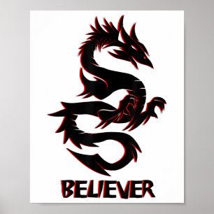 Stellen Sie sich vor, träumen, glauben _ Fantasy W Poster