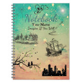 "Stellen Sie sich vor, wenn Sie wollen" SpiralNote Notizblock (Vorderseite)