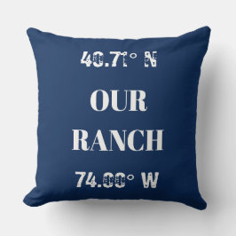 Stellen Sie unsere Ranch-Koordinaten Throw Kissen 