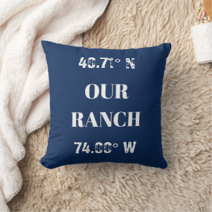 Stellen Sie unsere Ranch-Koordinaten Throw Kissen