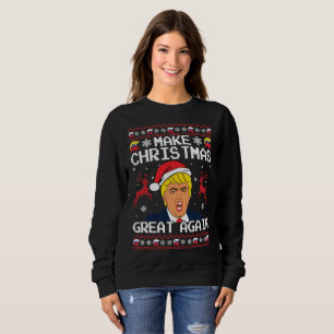 Stellen Sie Weihnachten große wieder Strickjacke Sweatshirt