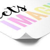 Stellen wir uns vor, Spielzimmer Pastel Rainbow Poster (Ecke)