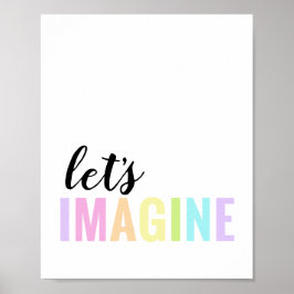 Stellen wir uns vor, Spielzimmer Pastel Rainbow Poster