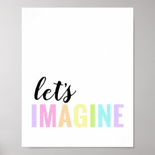 Stellen wir uns vor, Spielzimmer Pastel Rainbow Poster