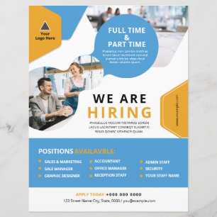 Stellenausschreibung / Wir stellen Flyer ein