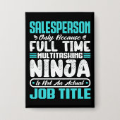 Stellenberuf des Verkäufers Funny Salesperson Button (Vorderseite)
