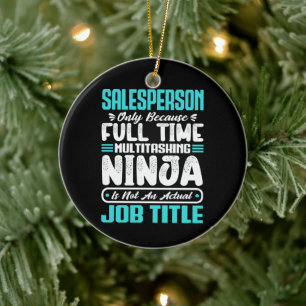 Stellenberuf des Verkäufers Funny Salesperson Keramik Ornament