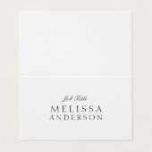 Stellenbezeichnung elegant visitenkarten (Außenseite Aufgefaltet)