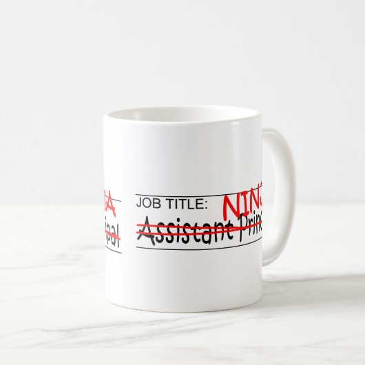 Stellenbezeichnung Ninja Asst Direktion Kaffeetasse (VorderseiteRechts)