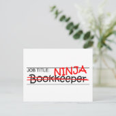 Stellenbezeichnung Ninja Bookkeeper Postkarte (Stehend Vorderseite)