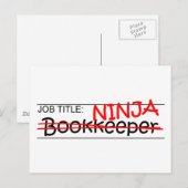 Stellenbezeichnung Ninja Bookkeeper Postkarte (Vorne/Hinten)
