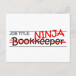 Stellenbezeichnung Ninja Bookkeeper Postkarte