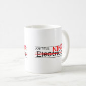 Stellenbezeichnung Ninja - Elektriker Kaffeetasse (VorderseiteRechts)