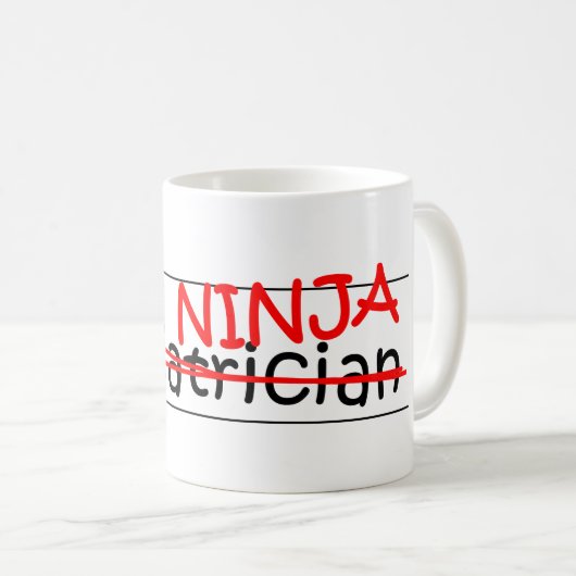 Stellenbezeichnung Ninja - Kinderarzt Kaffeetasse (VorderseiteRechts)