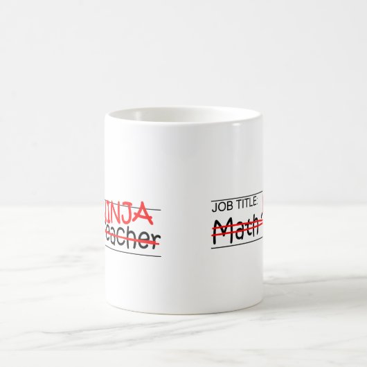Stellenbezeichnung Ninja - Mathe-Lehrer Kaffeetasse (Mittel)