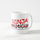 Stellenbezeichnung Ninja - Mathematiker Kaffeetasse (VorderseiteRechts)