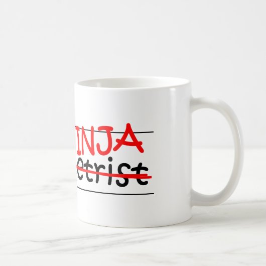 Stellenbezeichnung Ninja - Optometriker Kaffeetasse (Rechts)