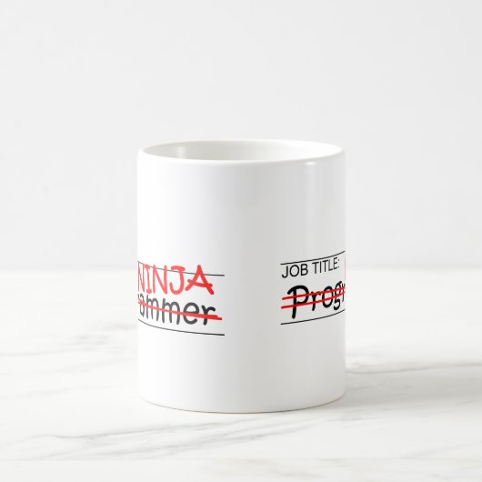 Stellenbezeichnung Ninja - Programmierer Kaffeetasse (Mittel)