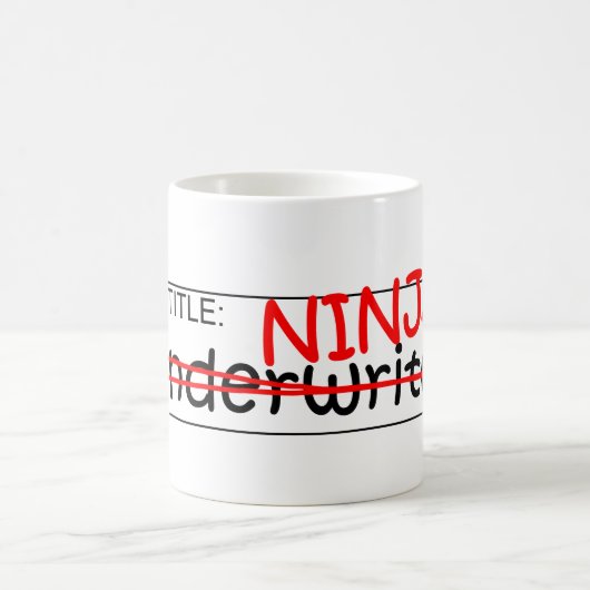 Stellenbezeichnung Ninja - Versicherer Kaffeetasse (Mittel)
