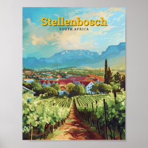 Stellenbosch Südafrika Jahrgangsreise Poster