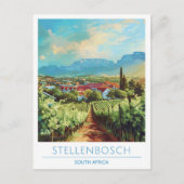 Stellenbosch Südafrika Jahrgangsreise Postkarte (Vorderseite)