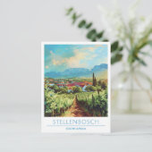 Stellenbosch Südafrika Jahrgangsreise Postkarte (Stehend Vorderseite)