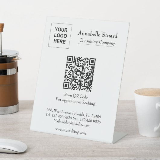 Stellenbuch QR-Code berufliche Firma Sockelschild (In SItu)