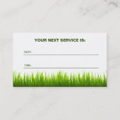 Stellenkarte für die Rasenpflege Terminkarte (Rückseite)