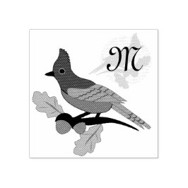 Steller Blue Jay Monogram Gummistempel