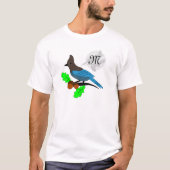 Steller Blue Jay Monogram T-Shirt (Vorderseite)