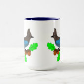 Steller Blue Jay Monogram Tasse (Zentrum)