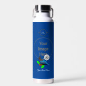 Steller Blue Jay Monogram Trinkflasche (Vorne)