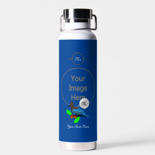 Steller Blue Jay Monogram Trinkflasche