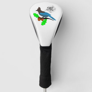 Steller Blue Jay Monogramm Golf Headcover