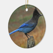 Steller-Jay (Cyanocitta stelleri) Keramik Ornament (Links)