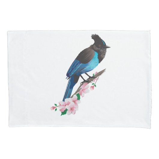 Steller-Jay-Pillowcase Kissenbezug (Vorderseite-Links)