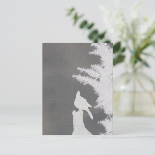 Steller-Jay-Silhouette Postkarte (Stehend Vorderseite)