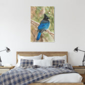 Steller-Jay-Vogel im Baum Leinwanddruck (Insitu (Schlafzimmer))