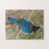 Steller-Jay-Vogel im Baum Puzzle (Horizontal)