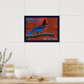 Steller's Jay auf dem Barkeplakat Poster (Küche)