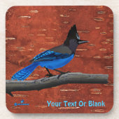Stellers Jay auf der inneren Birkenhalde Getränkeuntersetzer (Vorderseite)