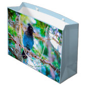 Steller's Jay - Original Foto Große Geschenktüte (Rückseite Schrägansicht)