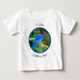 Steller's Jay Painting - Original Bird Art Baby T-shirt