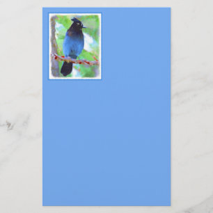 Steller's Jay Painting - Original Bird Art Briefpapier