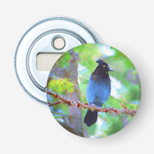 Steller's Jay Painting - Original Bird Art Flaschenöffner