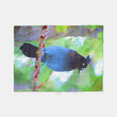 Steller's Jay Painting - Original Bird Art Fleecedecke (Vorderseite (Horizontal))