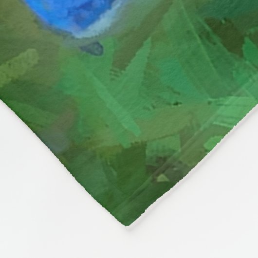 Steller's Jay Painting - Original Bird Art Fleecedecke (Ecke)