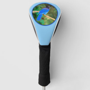 Steller's Jay Painting - Original Bird Art Golf Headcover