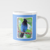 Steller's Jay Painting - Original Bird Art Jumbo-Tasse (Rechts)