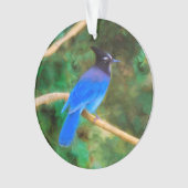 Steller's Jay Painting - Original Bird Art Ornament (Vorderseite)